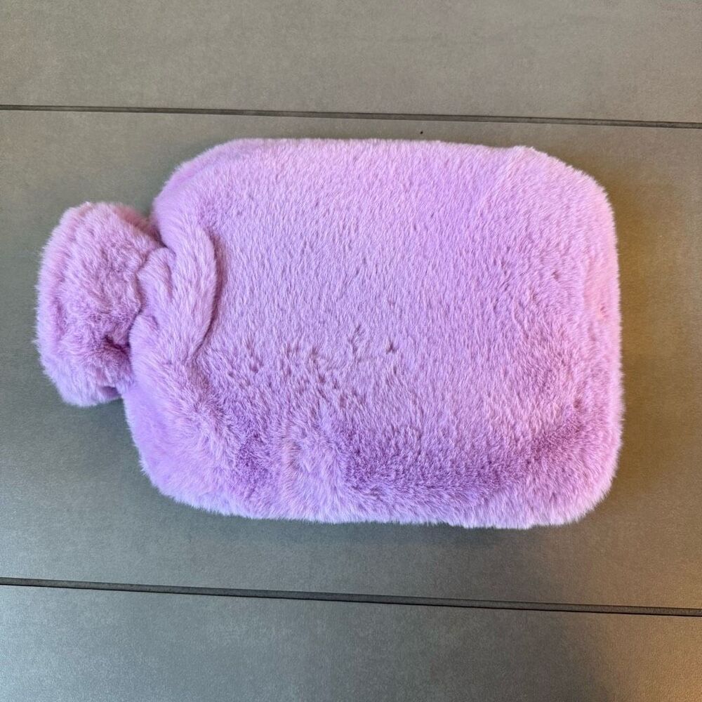 Qomford Fuzzy Purple Hot Water Bottle
